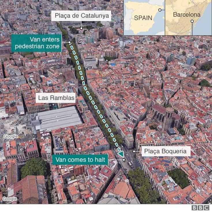 Τρομοκρατική επίθεση στην Βαρκελώνη 17-8-2017 