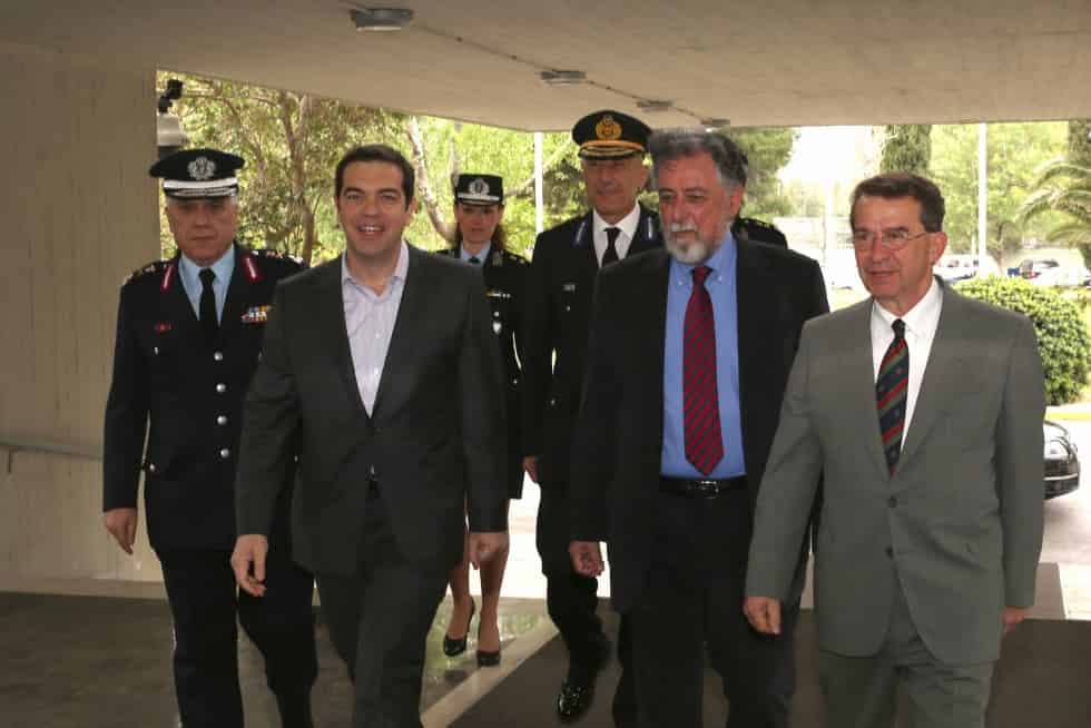 Επίσκεψη του Πρωθυπουργού κ. Αλέξη Τσίπρα στο Υπουργείο Προστασίας του Πολίτη 20-4-2015