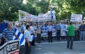 Συγκέντρωση διαμαρτυρίας Αποστράτων στη Λάρισα 30-5-2013